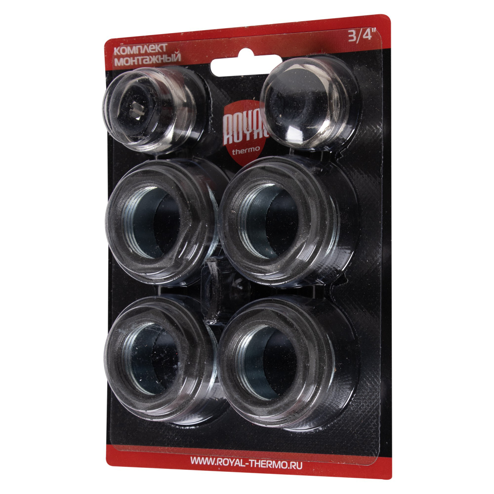 Комплект монтажный Royal Thermo 1”х 3/4quot; черный