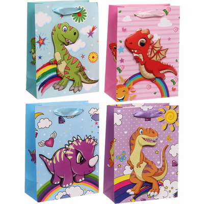 Пакет подарочный «Дракоша» 18х23 см, микс