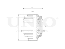 Сайлентблок задний заднего нижнего рычага UNIO RMP-20080