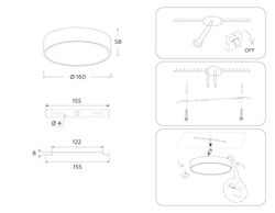 Ambrella Потолочный светодиодный светильник Air Alum FV5518