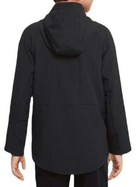Детская теннисная толстовка Nike Boys Dri-Fit Woven Training Jacket - black/black/black/white - Black