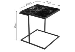 Журнальный столик Сноу 45х45х52 черный
