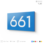 Номер на дверь 661, табличка на дверь для офиса, квартиры, кабинета, аудитории, склада, голубая 120х70 мм, Айдентика Технолоджи