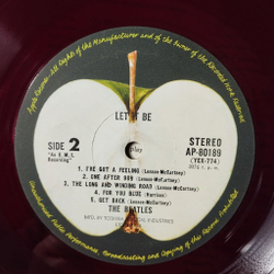 Винтажная виниловая пластинка LP The Beatles Let It Be (Japan 1971) (No Obi) (Red Wax Vinyl)