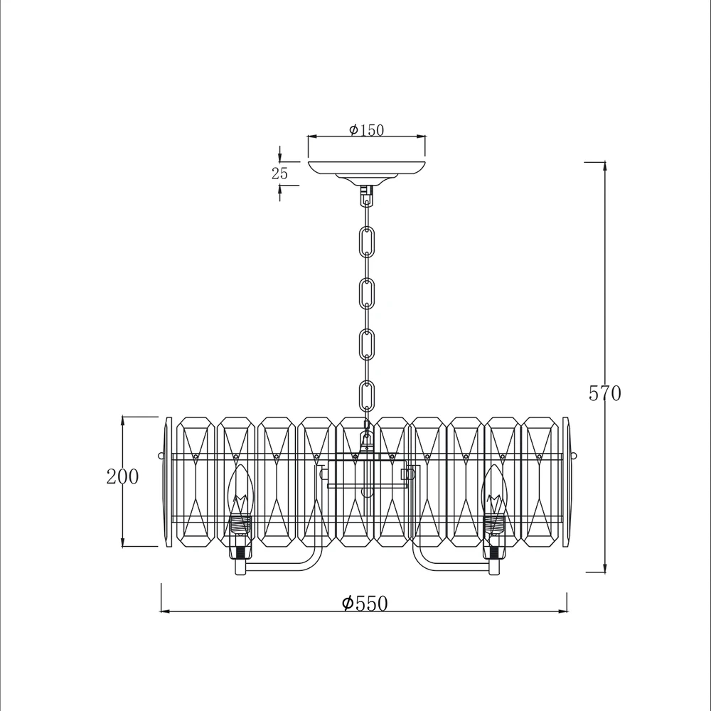 Подвесная люстра Escada NERISSA 2115/8S Chrome