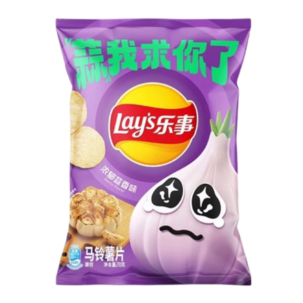 Картофельные чипсы Lay's со вкусом чеснока