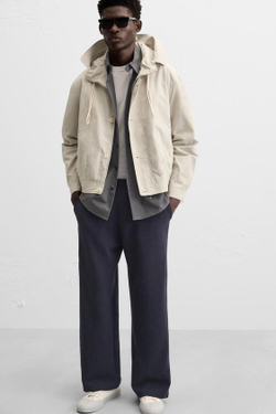 ZARA ЖАККАРДОВЫЕ ДЖОГГЕРЫ С РЕЛЬЕФНЫМ УЗОРОМ, МОРСКОЙ СИНИЙ