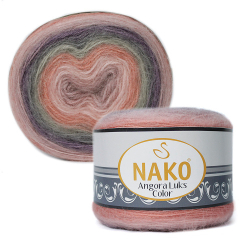 Пряжа Angora Luks Color, 150г, 810м, 80%акрил,15%шерсть, 5%мохер (цена за 1шт)