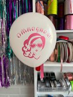 Шар с надписью ЧЮ 30 см 5/7 Зажигательная / отпадная (белый, для девушки) (БГ-17)