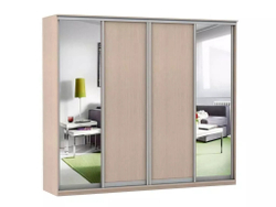 Шкаф купе Модерн 2362х600 4-х дверный 3-х секционный зеркало ясень