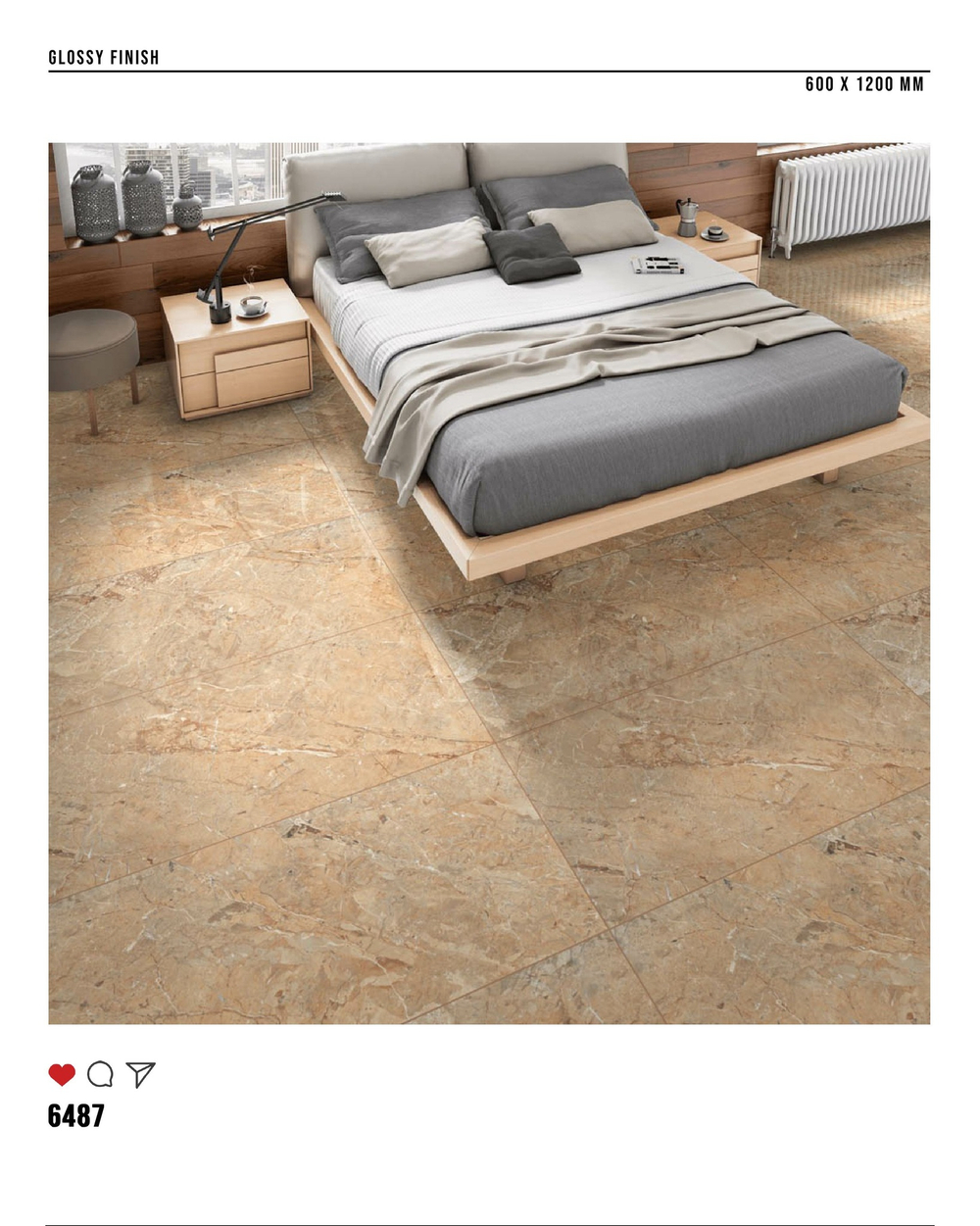 Керамогранит glossy №6, 60х120, 6487
