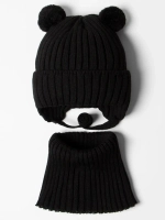 Шапка с завязками и снуд детская, осень