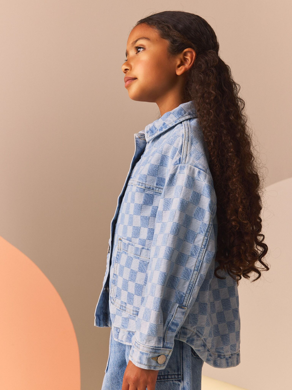 Куртка джинсовая для девочки Next B45-318, Голубой