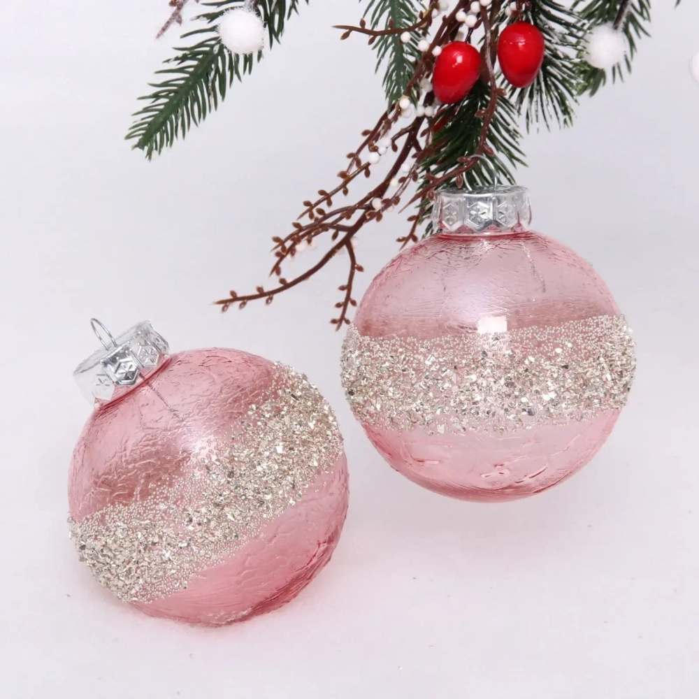 Набор украшений SHINE «Diamonds» 8 см (2 шт.), baby pink