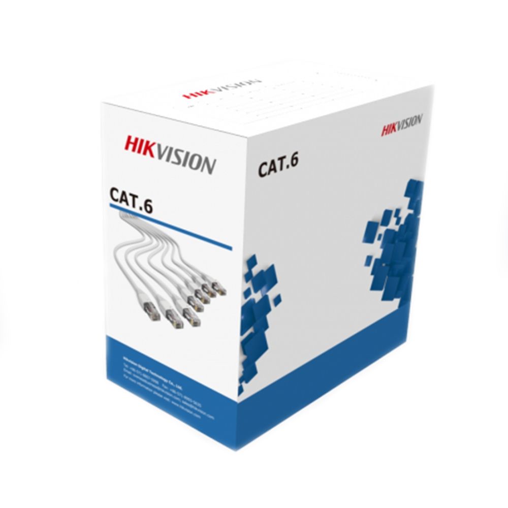 DS-1LN6-UE-W UTP кат.6, 4 пары, 0,53 PVC кабель витая пара Hikvision