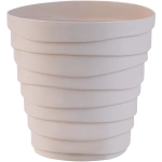 Кашпо для цветов пластиковое 1,4л d-14,5см «Бархан» Кремовый