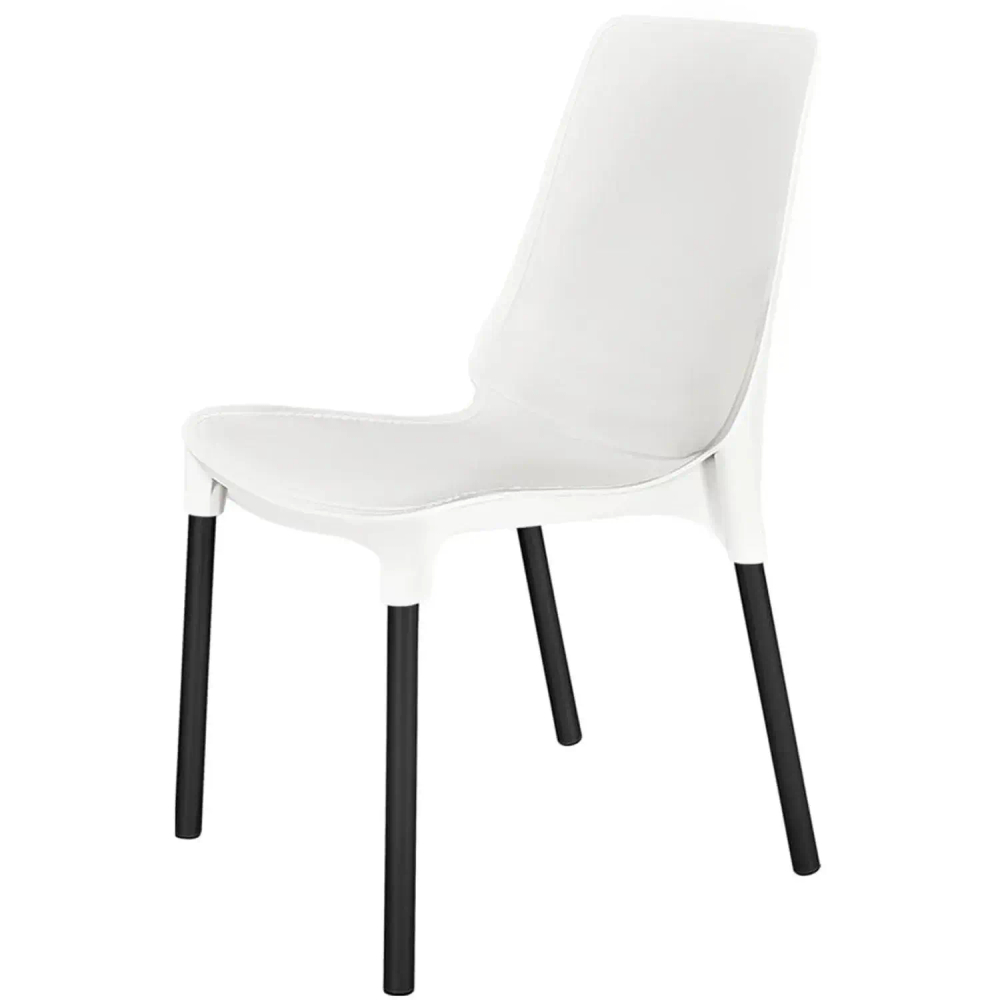 Стул для столовых EL_SHT-S75 пластик белый/черный муар 1922