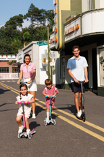 Самокат Mini Micro Deluxe Orion LED складной, голубой