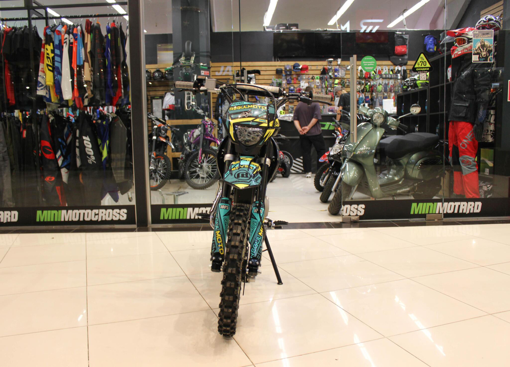 Питбайк Regulmoto SEVEN 125E 17/14 сине-желтый