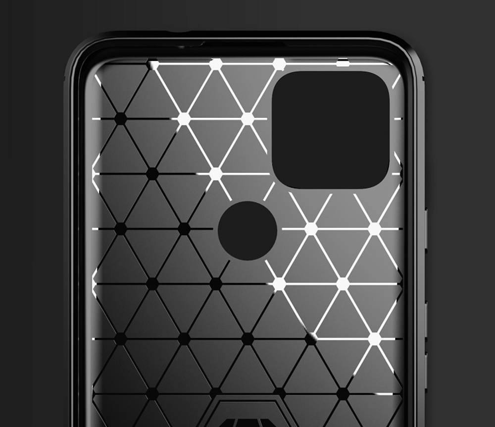 Защитный чехол синего цвета для Google Pixel 4A 5G, серия Carbon от Caseport