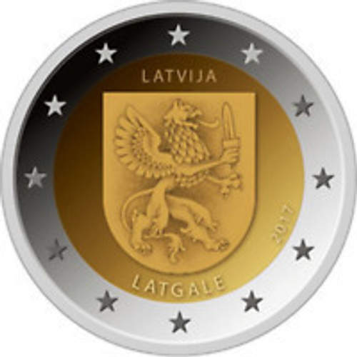 2 евро 2017 Латвия - Латгале.