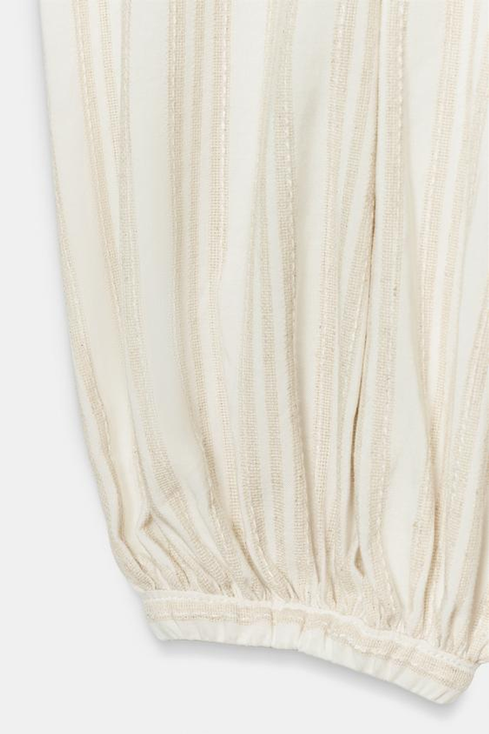 ZARA БРЮКИ-ШАРОВАРЫ В ПОЛОСКУ — ZW COLLECTION, ЭКРЮ