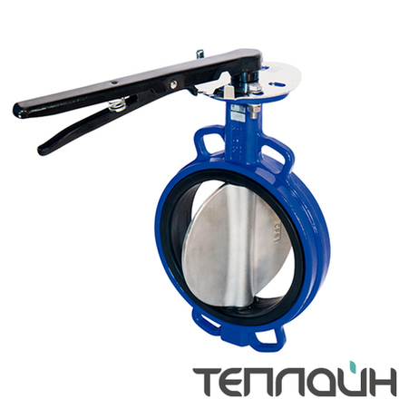 Затвор поворотный межфланцевый DENDOR 015W DN 200 PN 16 корпус сталь, диск нержавеющая сталь