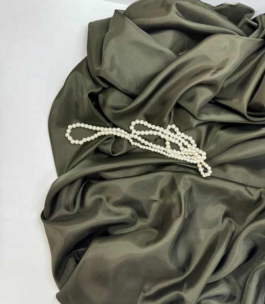 Подклад вискоза хаки, гладк однотон.