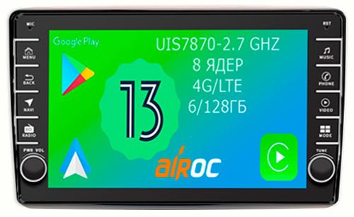 Магнитола для Lada Granta 2011-2018 (взамен ШГУ) - Airoc AB-3006 (кнопки и крутилки), Android 13, Быстрая, SIM-слот, CarPlay