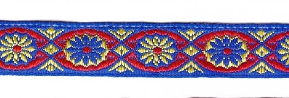 Тесьма жаккард, 7864, ш. 1,8 см, синий