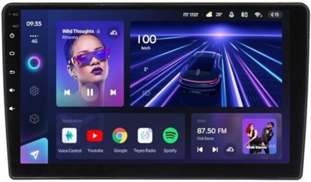 1DIN магнитола без рамки (экран 9") - Teyes CC3 Android 10, ТОП процессор, 4/32 Гб, CarPlay, SIM-слот