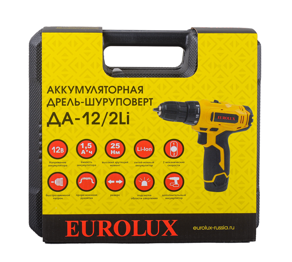 Дрель-шуруповерт Eurolux ДА-12/2Li