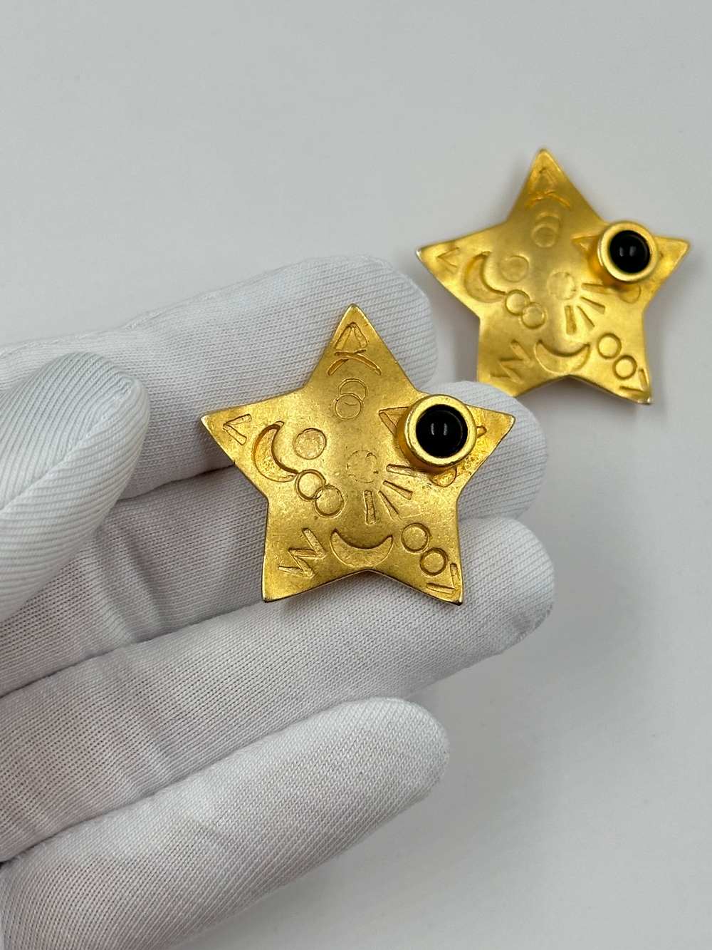 Накладка на пуговицу Звезда с чёрной вставкой