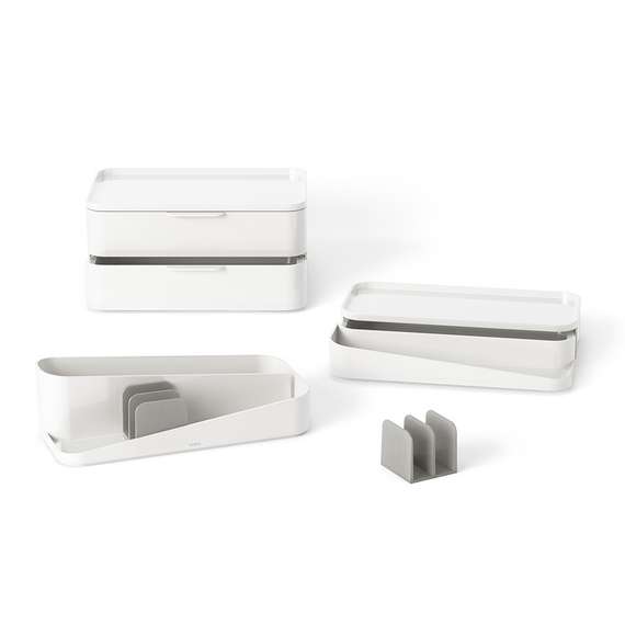 Органайзер-косметичка glam, 27х25 см, белый/серый