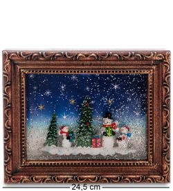 XM-824 Новогодня миниатюра в раме с подсветкой