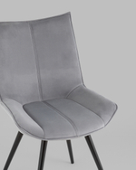 Стул вращающийся Робб велюр серый