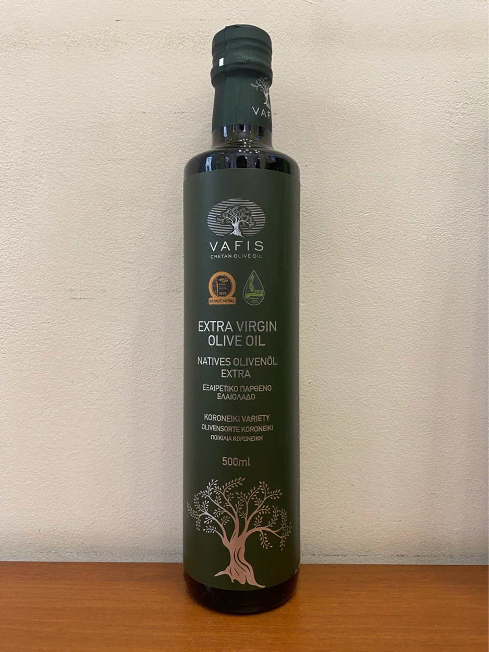 Оливковое масло нерафинированноеVAFIS Extra Virgin от NIKITAKIS в стекл. бут. 500 мл, Греция