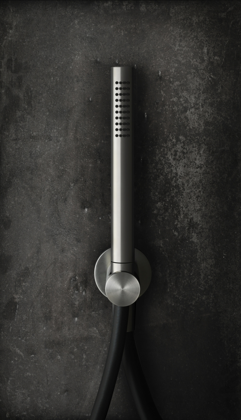 Ручной душ Gessi 316, с шланговым подсоединением и держателем, цвет Steel Brushed