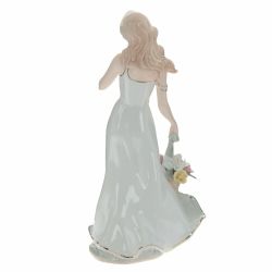 GAEM Фигурка декоративная "Девушка с корзиной цветов", L17 W13 H34,5 см