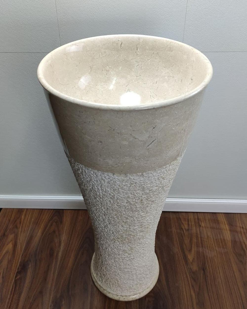 Раковина напольная из мрамора Pedestal Cream/Cream MN-6402