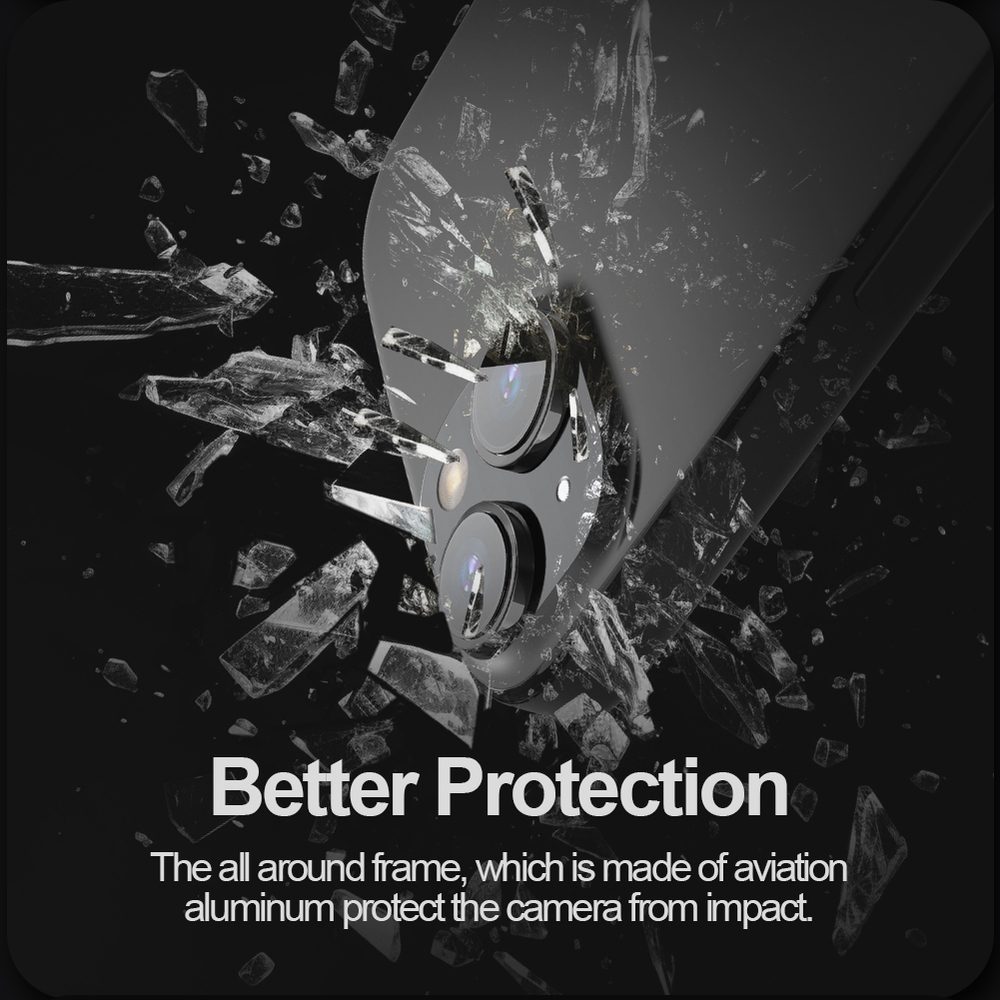 Защитное стекло (2шт) от Nillkin на камеры для смартфона iPhone 15 и 15 Plus, серия CLRFilm Camera Tempered Glass