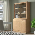 Комбинация с раздвижными стеклянными дверями - IKEA TONSTAD/ТОНСТАД ИКЕА, 200х47х120 см, светло-коричневый