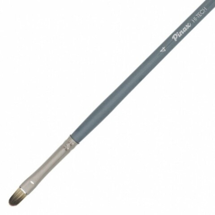 Кисть "Pinax Artists HI-TECH" синтетика плоскоовальная №4 длинная ручка