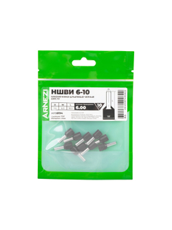 Наконечники штыревые НШВИ 6-10 (10 шт), , Max Вт ARNEZI A0110194