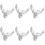 Набор колец для салфеток 6шт «Олень» 7*6см, серебро