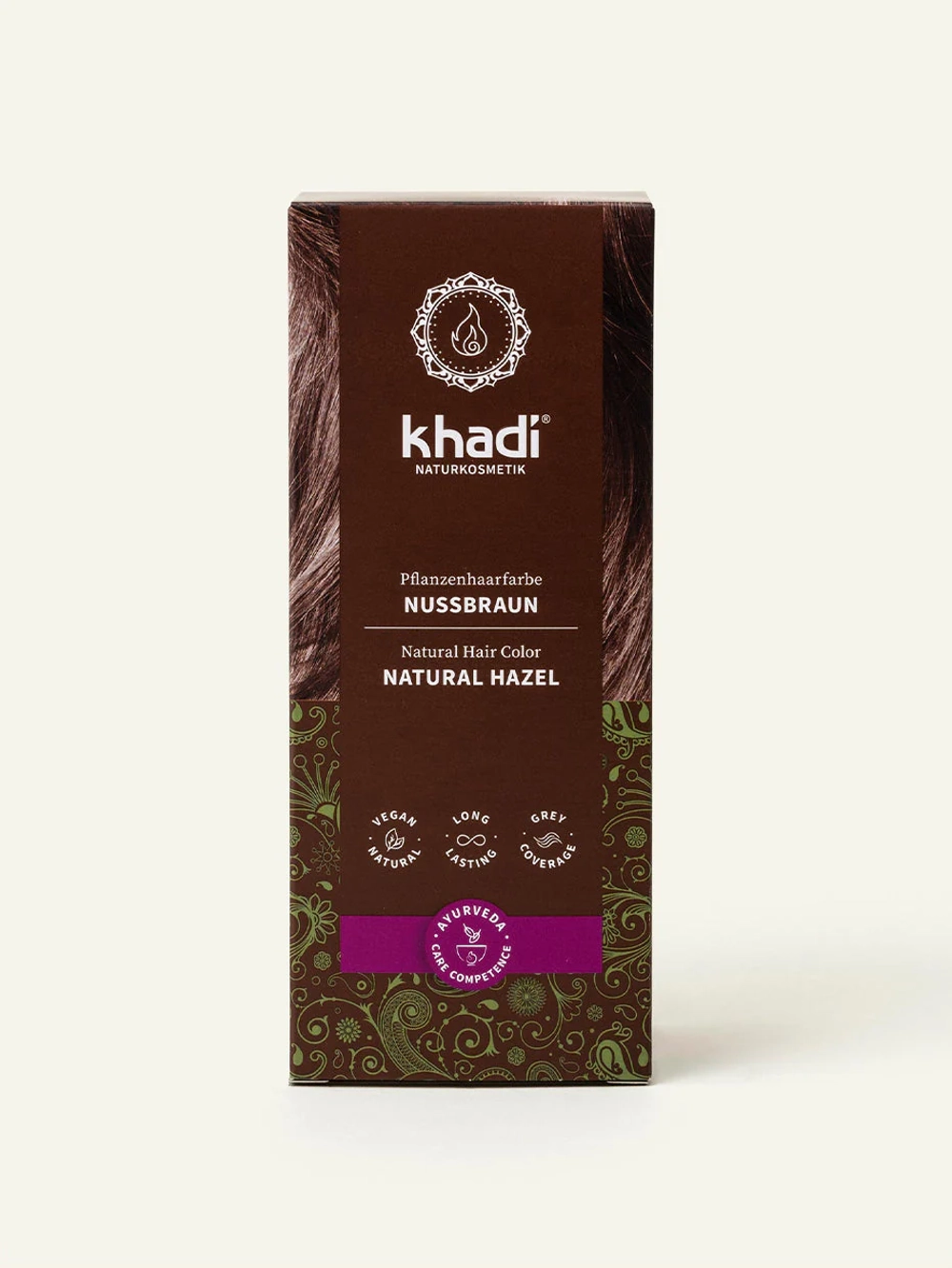 Краска для волос Khadi, натуральный орехово-коричневый цвет, 100 гр