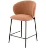 Полубарный стул Blaze 60 см, терракотовое букле, черные ножки