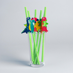 Трубочки для коктейля в асс., набор 6 шт.