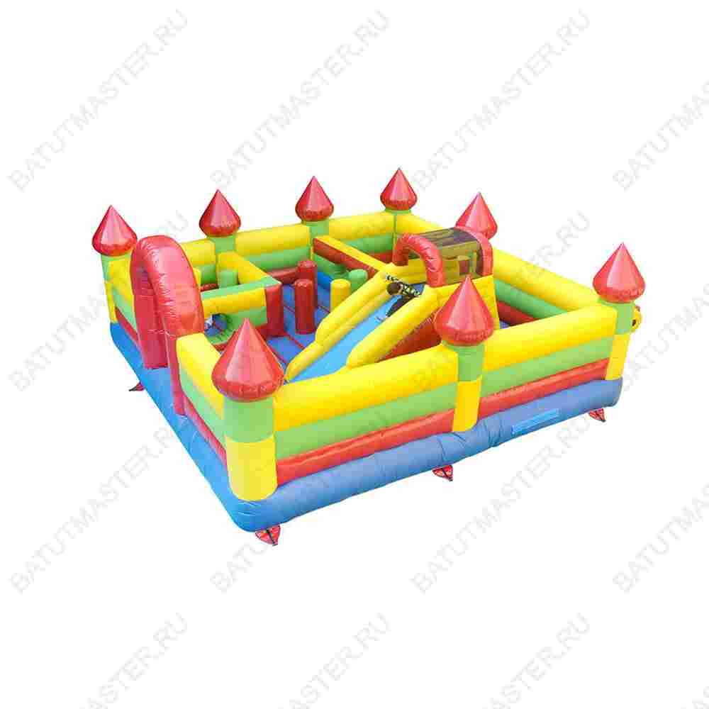 Коммерческий надувной батут "Красочный дворец" 6*6*2,5 м