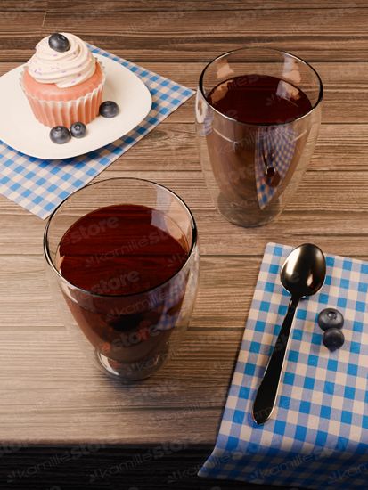 Набор стеклянных стаканов 2 шт. 300 мл. Kamille KM 9004 с двойными стенками